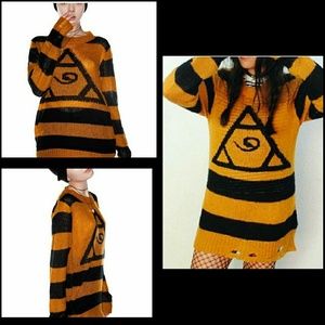 Unif Pyramid Distressed Sweater Small